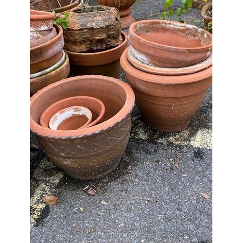 328 - Large collection of mostly terracotta pots