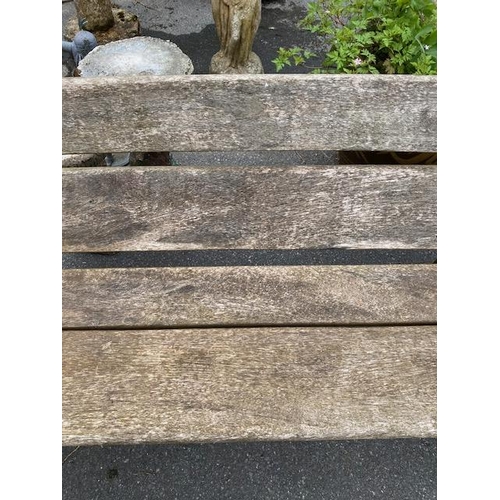 343 - Rustic garden bench, approx 134cm in length