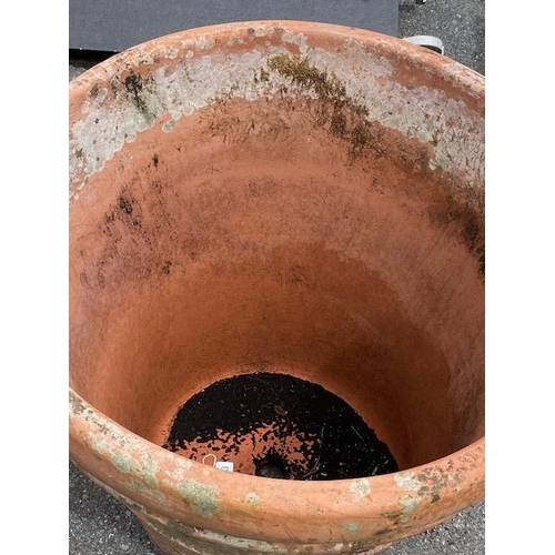 363 - Large terracotta garden planter, approx 58cm tall