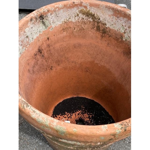 363 - Large terracotta garden planter, approx 58cm tall