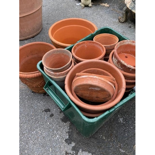 364 - Large collection of terracotta garden pots