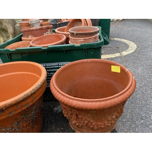 364 - Large collection of terracotta garden pots