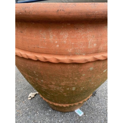 366 - Large terracotta garden pot, approx 49cm tall