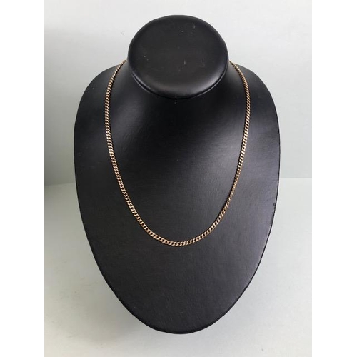 41 - 9ct Gold curb link necklace marked 375 approx 50cm in length and 15g