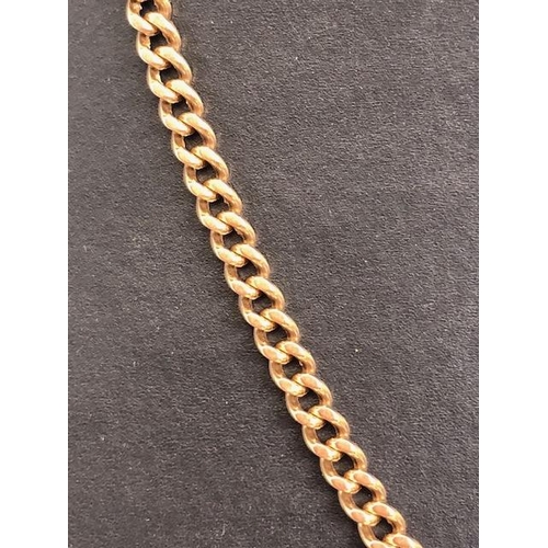 41 - 9ct Gold curb link necklace marked 375 approx 50cm in length and 15g