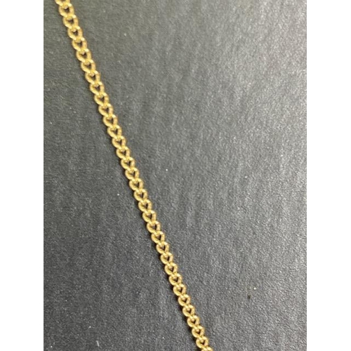 6 - 9ct Gold chain with 9ct Gold engraved cross total weight approx 4.5