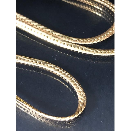 9 - 9ct, 375 marked gold chain of rolled curb design approximately 16 inch and 7.5g