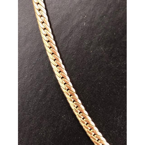 9 - 9ct, 375 marked gold chain of rolled curb design approximately 16 inch and 7.5g