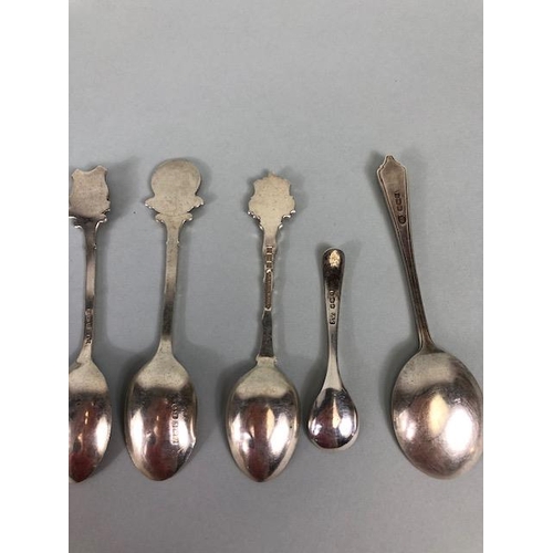 1 - Collection of Silver hallmarked spoons various makers styles and ages and total weight approx 229g