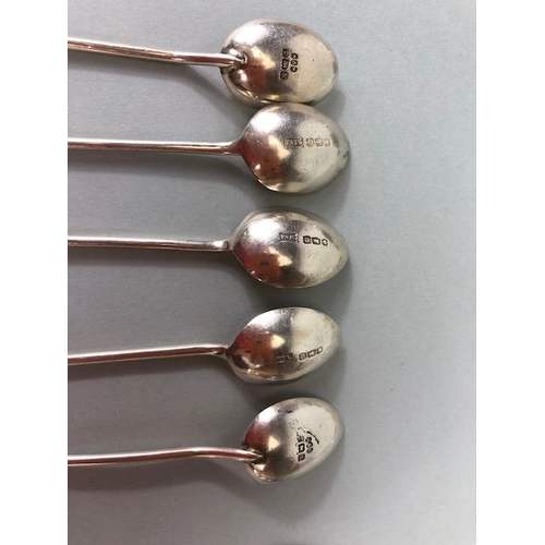 1 - Collection of Silver hallmarked spoons various makers styles and ages and total weight approx 229g