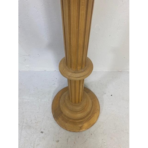 107 - Pine Torchere or plant stand approx 98cm tall