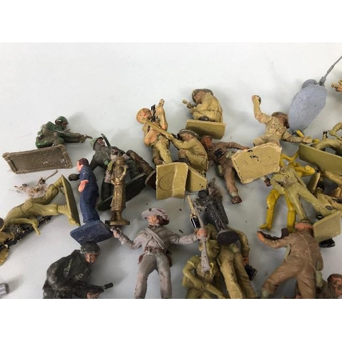 116 - Vintage Toys,  play worn Diecast military vehicles, Crescent toy company , lone star, Dinky, trucks ... 