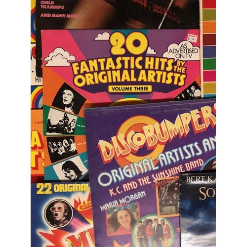 120 - Vintage Records, collection of compilation 100 LPs to include Top of the Pops , Hit Machine,Parade o... 