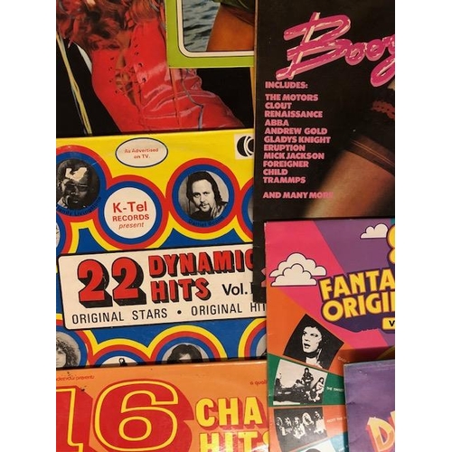 120 - Vintage Records, collection of compilation 100 LPs to include Top of the Pops , Hit Machine,Parade o... 