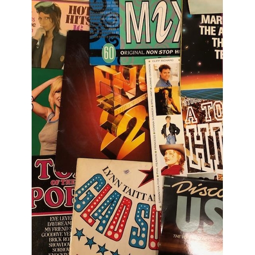 120 - Vintage Records, collection of compilation 100 LPs to include Top of the Pops , Hit Machine,Parade o... 