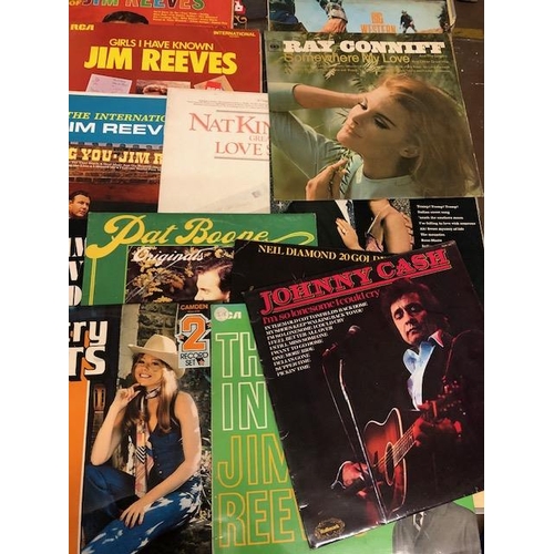 121 - Vintage vinyl  records, collection of 100 LPs relating to Country music and individual artists, to i... 