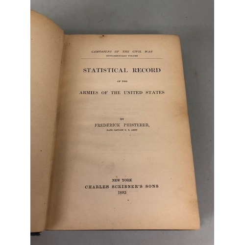 130 - Historical Books, group of books relating to the American Civil war, 1883 first edition Statistical ... 