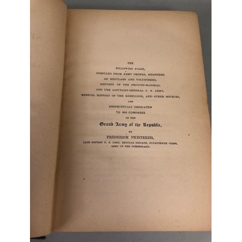 130 - Historical Books, group of books relating to the American Civil war, 1883 first edition Statistical ... 