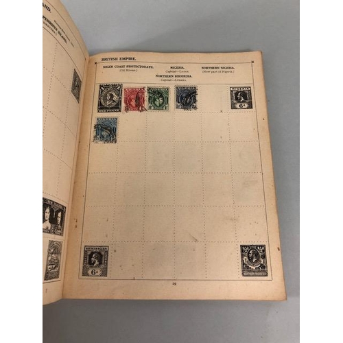 144 - Stamp philately interest, a small vintage album containing stamps from around the world to include a... 