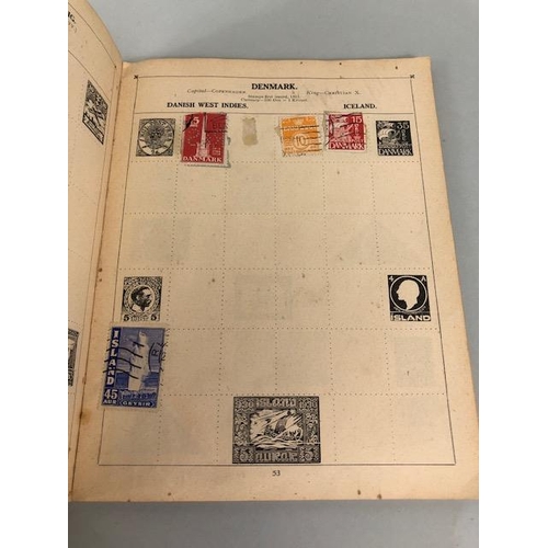 144 - Stamp philately interest, a small vintage album containing stamps from around the world to include a... 