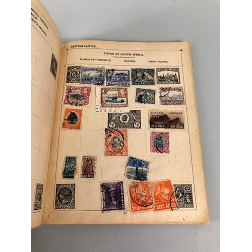 144 - Stamp philately interest, a small vintage album containing stamps from around the world to include a... 