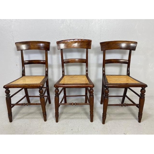 167 - Three Antique chairs with woven seats (3)