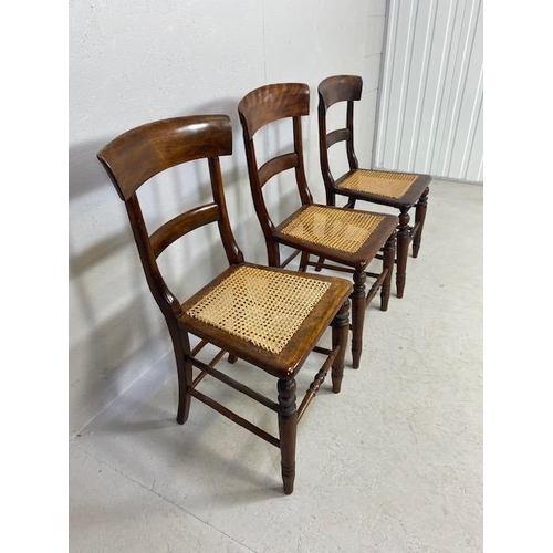 167 - Three Antique chairs with woven seats (3)