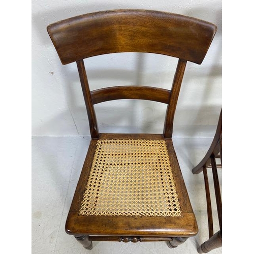 167 - Three Antique chairs with woven seats (3)