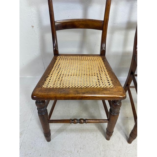 167 - Three Antique chairs with woven seats (3)