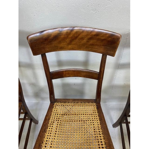 167 - Three Antique chairs with woven seats (3)