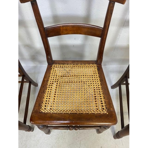 167 - Three Antique chairs with woven seats (3)