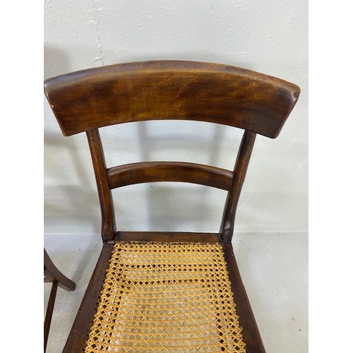 167 - Three Antique chairs with woven seats (3)