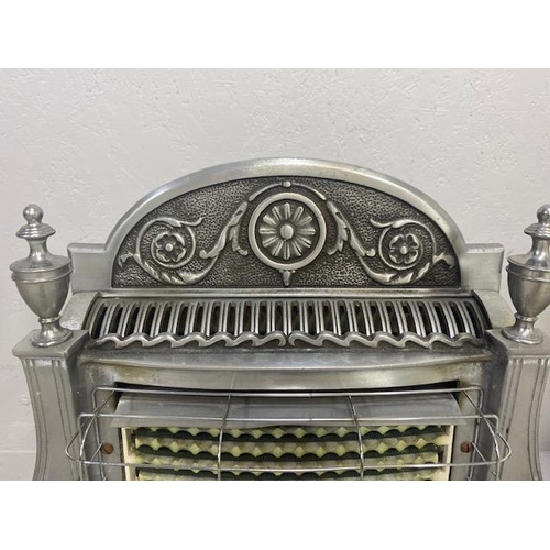 187 - Two decorative  vintage white metal Belling electric fires in the style of a regency grate