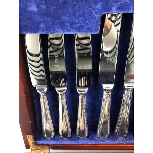 199 - Osborne canteen of silver plated cutlery A/F