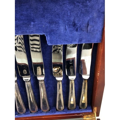 199 - Osborne canteen of silver plated cutlery A/F