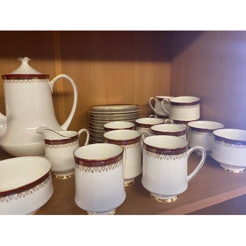 201 - Vintage China, Paragon Holyrood pattern, comprising Tea pot, Coffee pot, 2 Sugar bowls, milk and cre... 