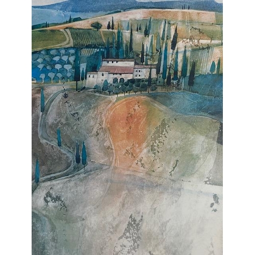 202 - Modern print, Tuscany Three ,29 of 50 by Michael Morgan framed and glazed approximately 49 x 60 cm