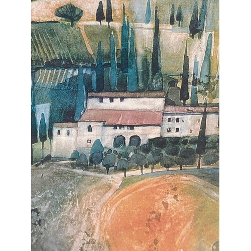 202 - Modern print, Tuscany Three ,29 of 50 by Michael Morgan framed and glazed approximately 49 x 60 cm