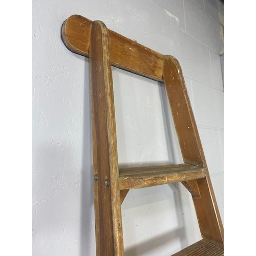 208 - Vintage Library Ladder approx 225cm tall