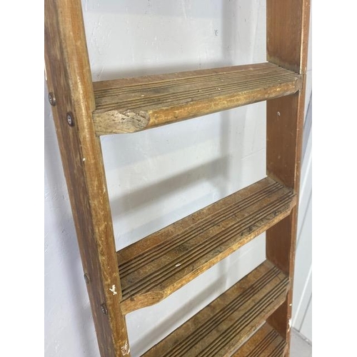 208 - Vintage Library Ladder approx 225cm tall