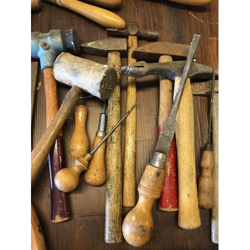 211 - Vintage Tools: A Large collection of tools to include Chisels, Mallets, clamps etc