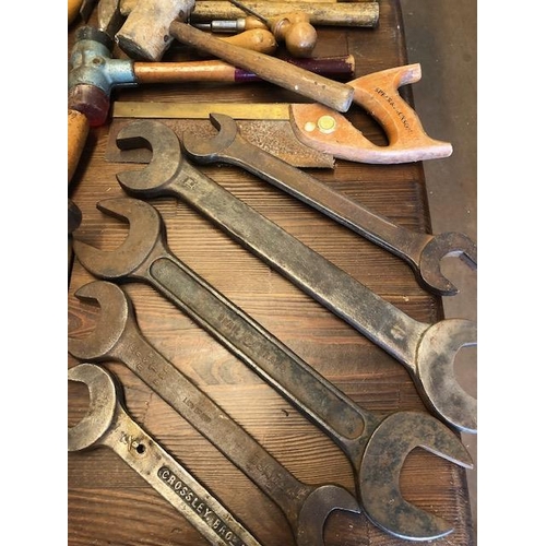 211 - Vintage Tools: A Large collection of tools to include Chisels, Mallets, clamps etc