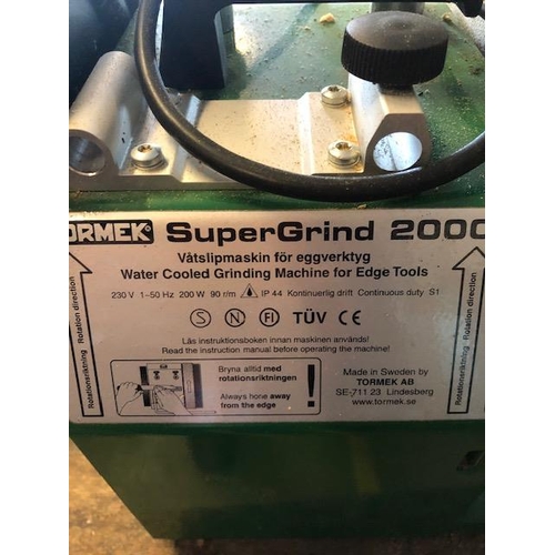 212 - Tools:TORMEK SuperGrind 2000 water cooled griding machine, sharpening tool