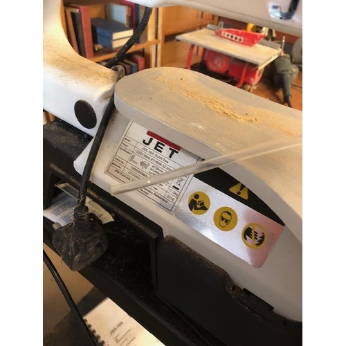 218 - Tools: A Jet Scroll Saw JSS-16A on stand with Operating Instructions