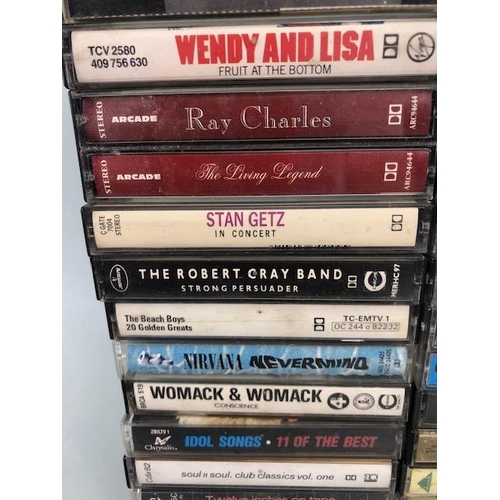 228 - Vintage cassette tapes, to include, Nirvana, The Police, Boomtown rats, House Martins, Paul Weller, ... 