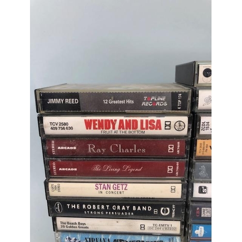 228 - Vintage cassette tapes, to include, Nirvana, The Police, Boomtown rats, House Martins, Paul Weller, ... 