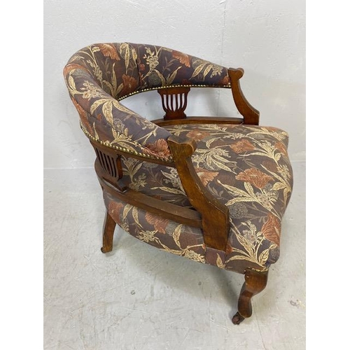 239 - Antique bedroom / nursing chair with padded seat and back rest