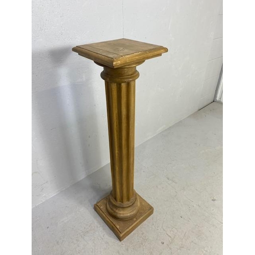 242 - Pine Roman Doric style column  plant or pot stand  approximately 106cm high