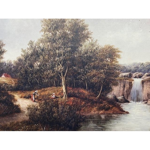 248 - Print of a constable style painting in ornate gilt frame approximately 100 x 76cm