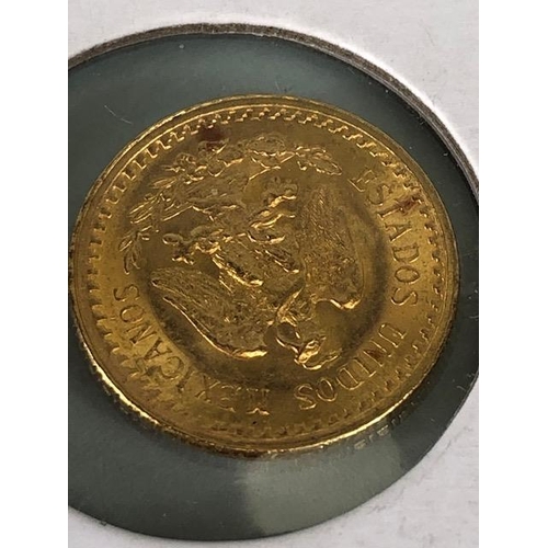 4 - Gold Coin: Mexican 1945 Gold 2.5 Pesos coin